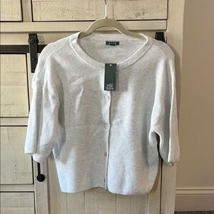 Wild Fable Light Gray Button-Up Cardigan